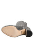Dolce & Gabbana Silver Sequins Glitter High Heel Boot Shoes